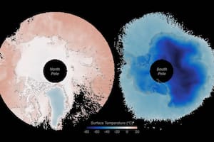 El mundo en alerta: un video de la NASA muestra cómo cambian las temperaturas en el Ártico y la Antártida
