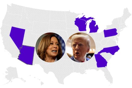 Estos son los siete estados bisagra donde se definirán las elecciones 2024 en EE.UU.