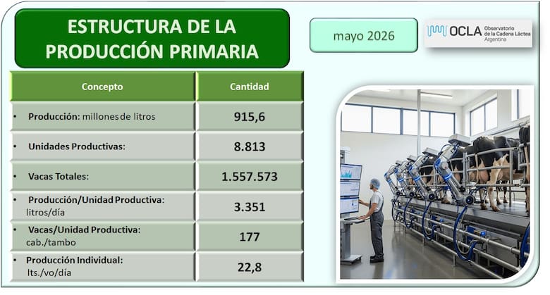 La lechería argentina acelera su transformación: los tambos de gran escala ya producen cerca del 30% de la leche