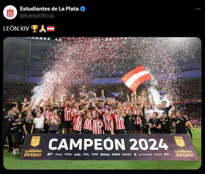 Estudiantes de La Plata ironizó con el nombramiento del papa