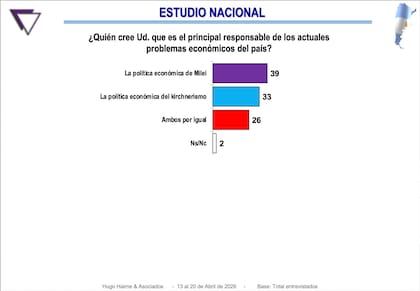 Estudio Nacional: ¿quién es el principal responsable de los problemas económicos?