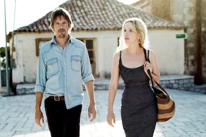 Ethan Hawke y Julie Delpy en Antes del anochecer, la última película de la trilogía