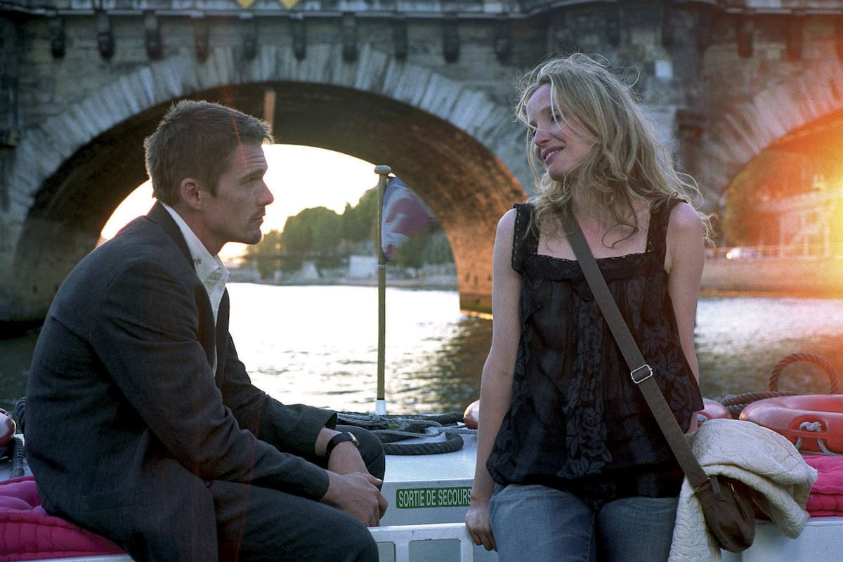 Ethan Hawke y Julie Delpy en Antes del atardecer de Richard Linklater