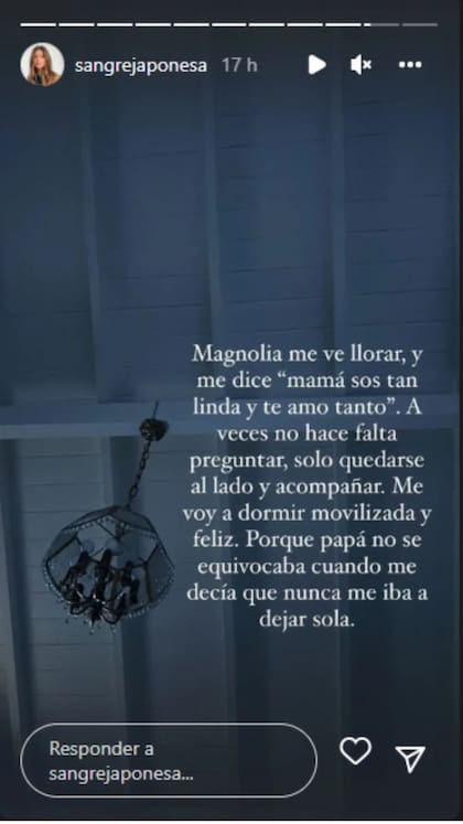 Eugenia comentó cuál fue el tierno gesto de su hija cuando la vio llorando (Foto: Instagram @sangrejaponesa)