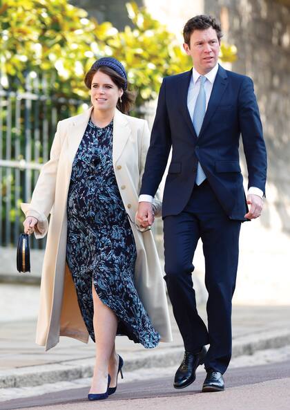 Eugenia de York, que en enero anunció su segundo embarazo, junto a su marido, Jack Brooksbank.