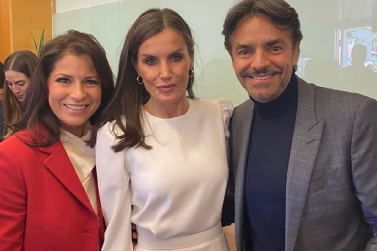 Eugenio Derbez y su esposa, Alessandra Rosaldo, se encontraron con Letizia, reina consorte de España