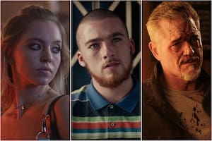 Euphoria: Sydney Sweeney como Cassie, Angus Cloud como Fez y Eric Dane como Cal