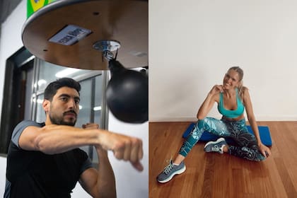 Eva Bargiela y Facundo Moyano comparten el amor por el deporte y suelen mostrar sus entrenamientos en las redes