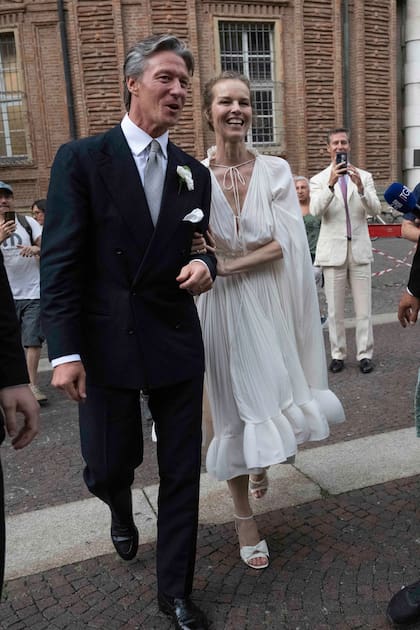 Eva Herzigova decidió coronar su relación con el empresario italiano Giorgio Marsiaj con una íntima boda en Turín