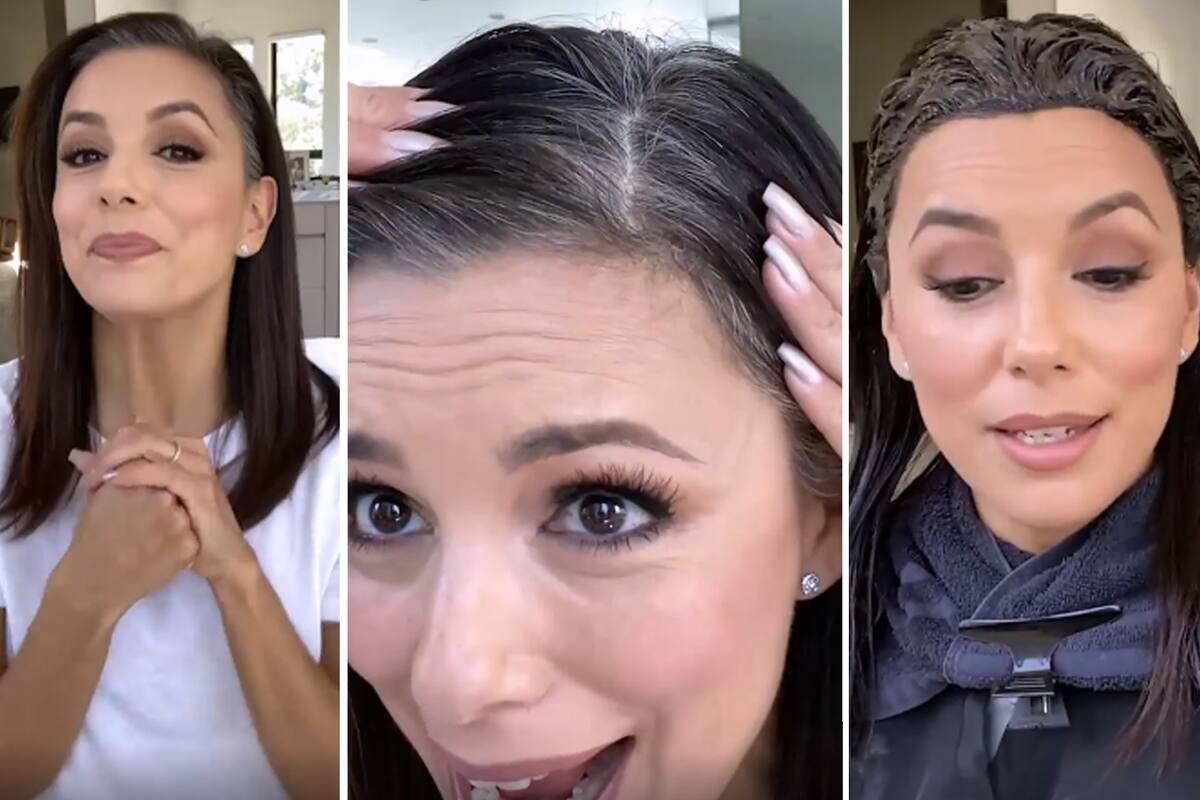 Eva Longoria no teme mostrar sus canas, aunque decidió que ya era hora de teñirlas