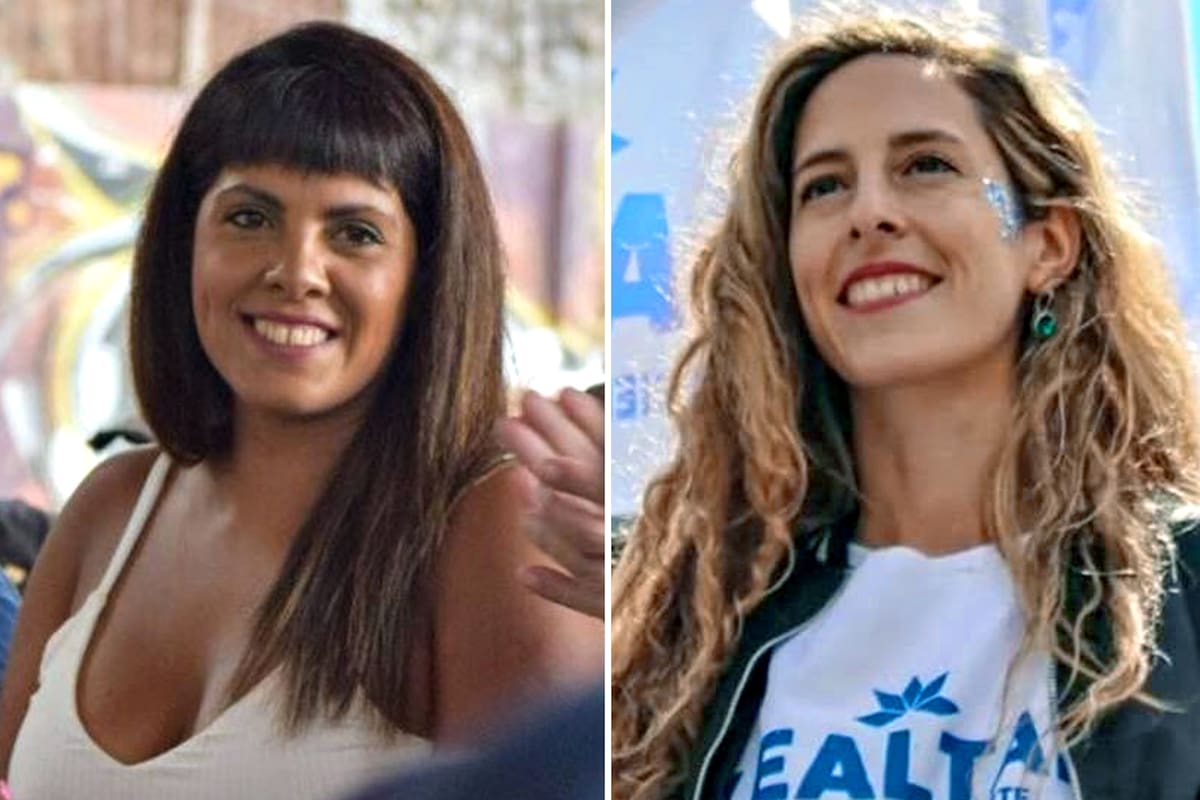 Eva Mieri y Alexia Abaigar, dos de las mujeres detenidas por los desmanes en el exterior de la casa de Espert