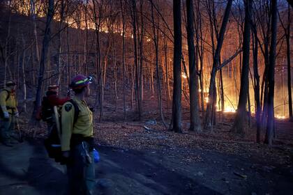Evacuación en Warwick, Nueva York: Aproximadamente 165 casas fueron evacuadas como medida preventiva ante el avance del incendio forestal cercano.