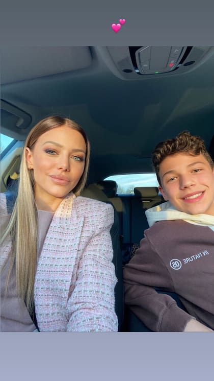 Evangelina Anderson junto a Bastián, fruto de su relación con Martín Demichelis