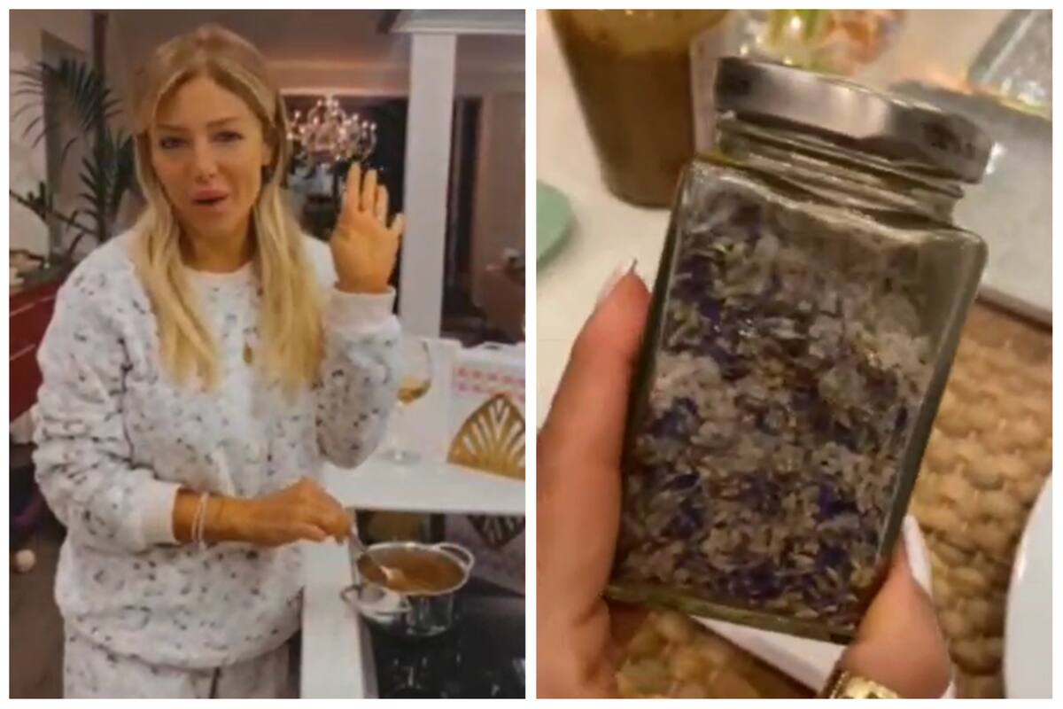 Evangelina Anderson mostró el paso a paso de un particular “postre fit” con sal de lavanda