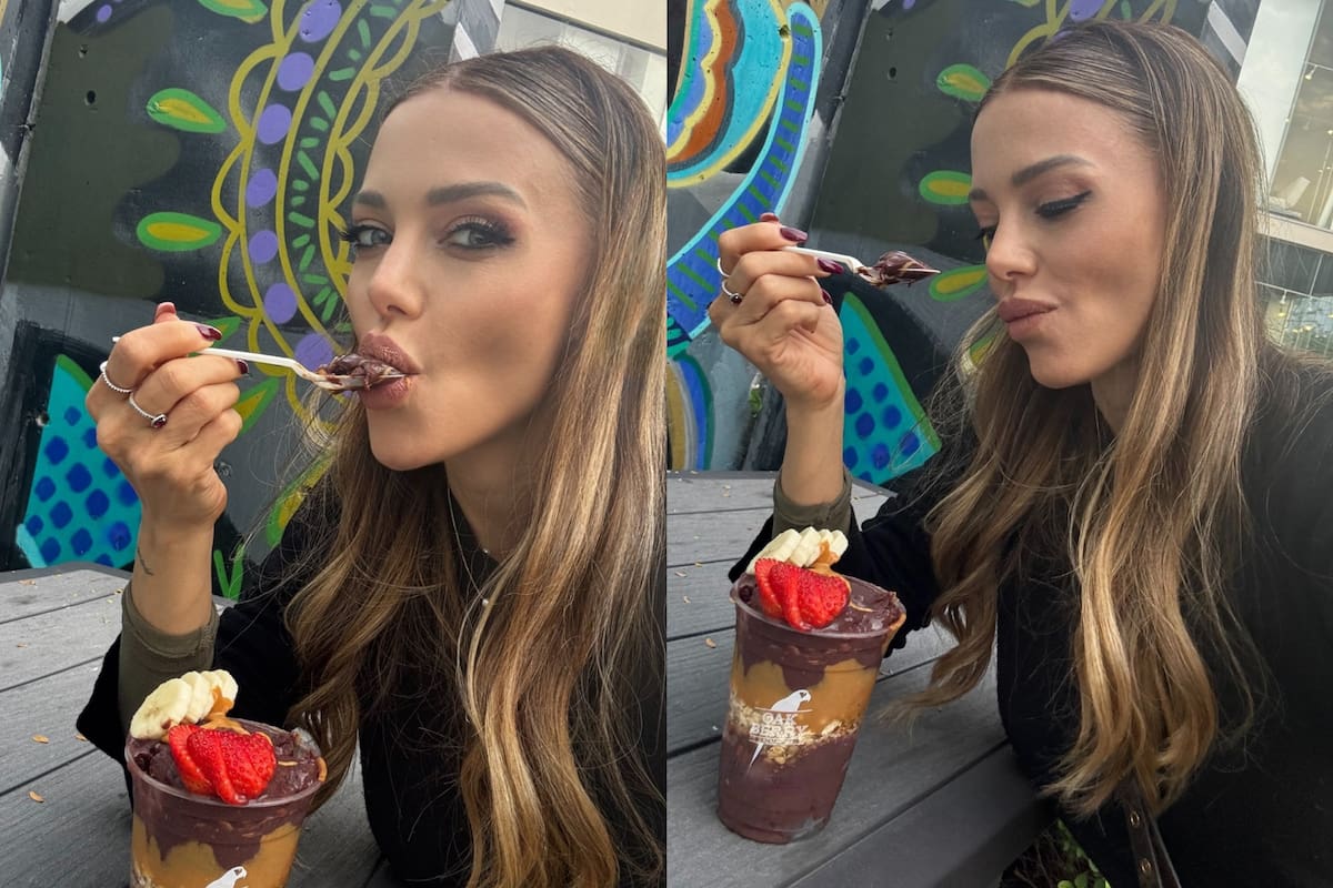 Evangelina Anderson probó el acaí y contó las propiedades de esta poderosa fruta