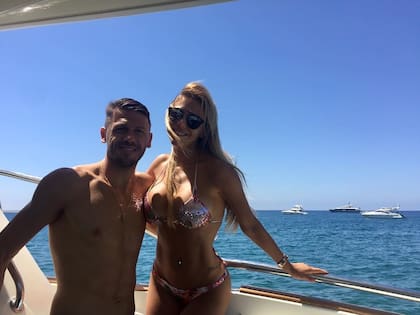 Evangelina Anderson y Martín Demichelis en Marbella.