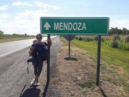 Evangelina González emprendió viaje desde su Mendoza natal