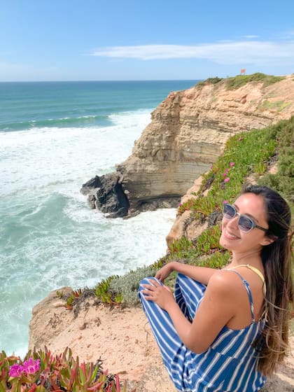 Evelin Claros en Ericeira, Portugal.