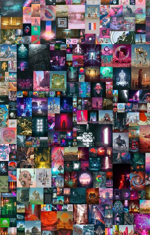 Everydays: the first 5000 days se titula el collage inmaterial creado a diario desde 2007 por el diseñador estadounidense Mike Winkelmann
