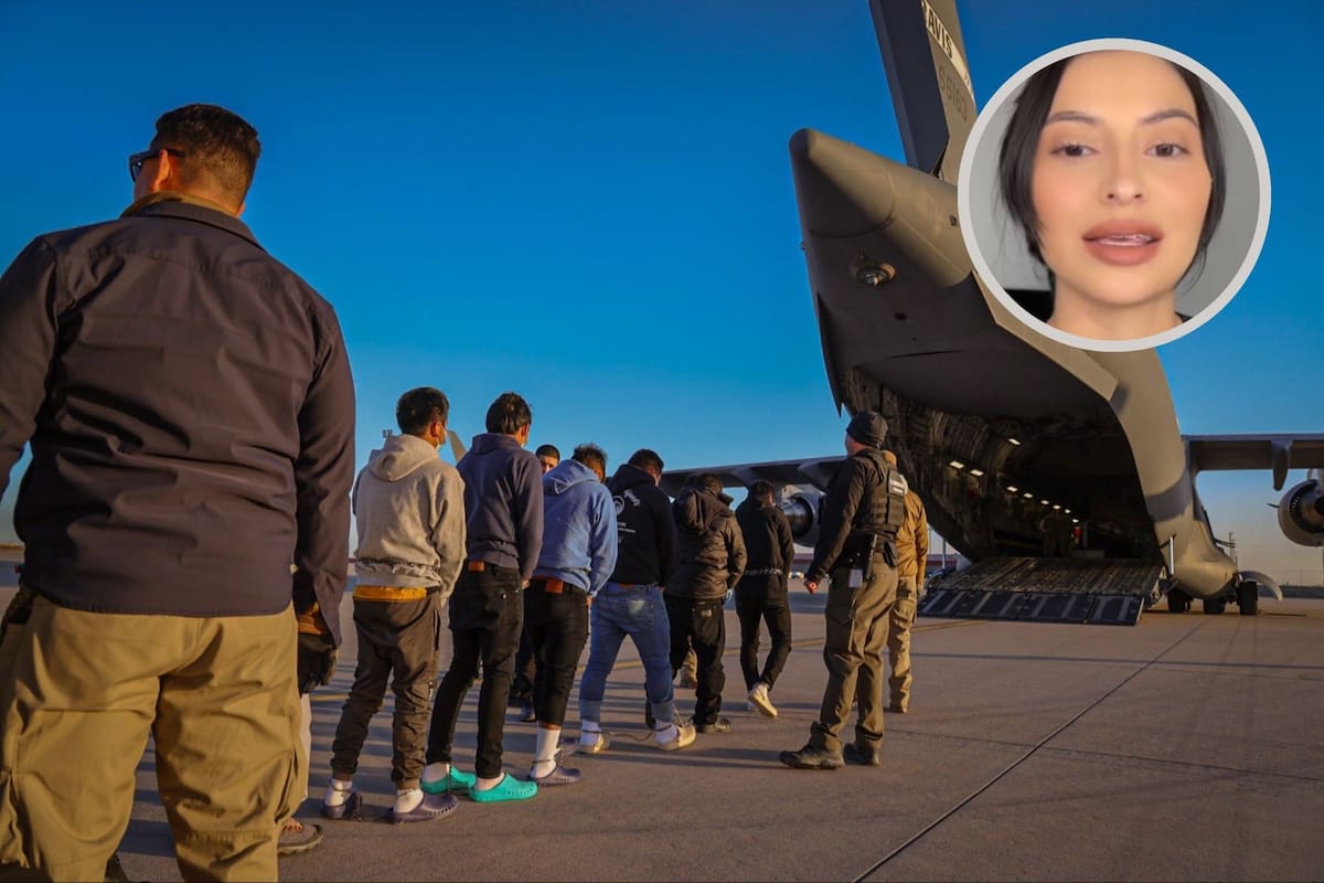 Evie resalta el valor de los sacrificios de los padres inmigrantes (fotomontaje con la imagen de la Casa Blanca sobre las deportaciones)