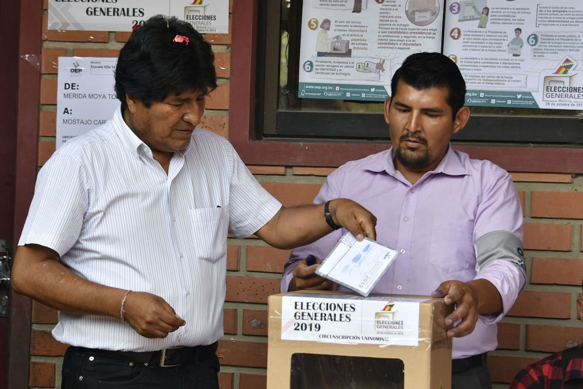 Evo Morales en las elecciones