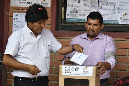 Evo Morales en las elecciones