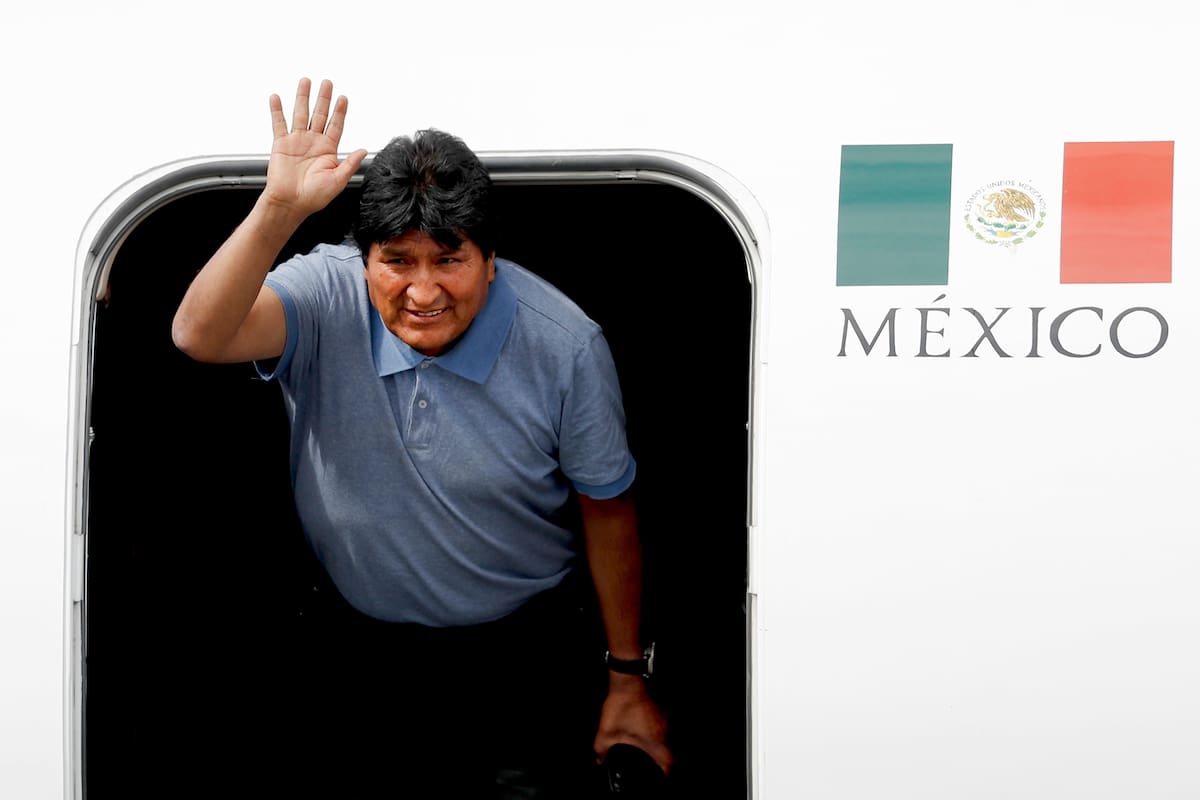 Evo Morales llega a Mexico