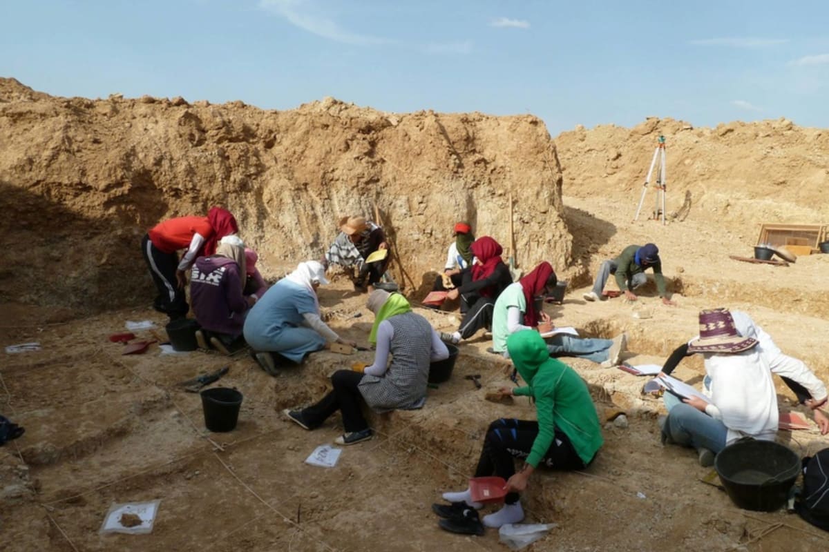 Excavación arqueológica en el barranco de Ain Boucherit, en Argelia