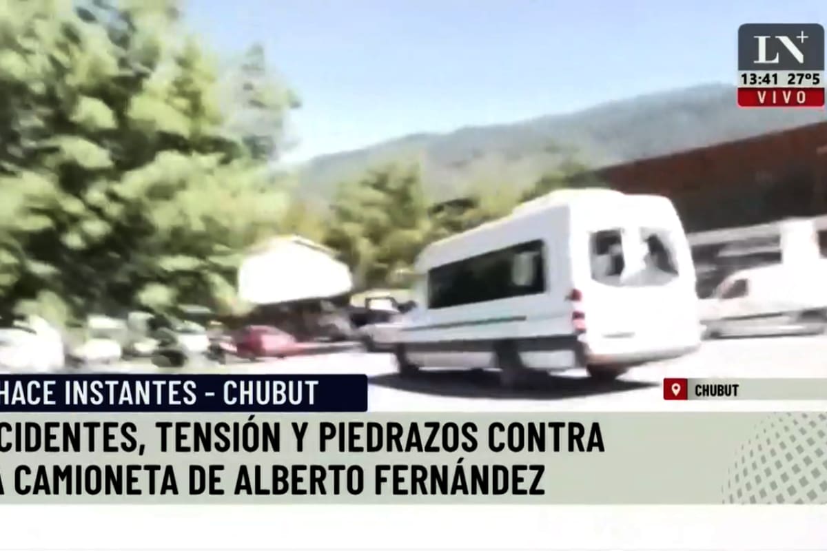 Exclusivo LN+: incidentes en la llegada del Presidente a Chubut