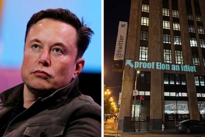 Exempleados proyectaron insultos contra Elon Musk sobre la fachada del edificio central de Twitter