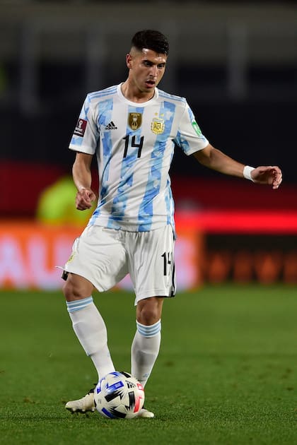 Exequiel Palacios, el 14 del seleccionado argentino desde los comienzos de la Era Scaloni.