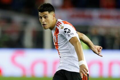 Exequiel Palacios, titular en River esta noche frente a Cruzeiro.