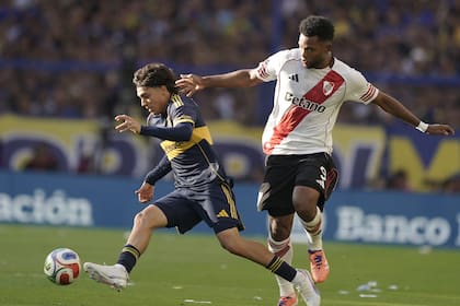 Exequiel Zeballos, la figura de Boca en el triunfo por 2-0 en el clásico ante River, en la Bombonera, por el torneo Clausura 2025