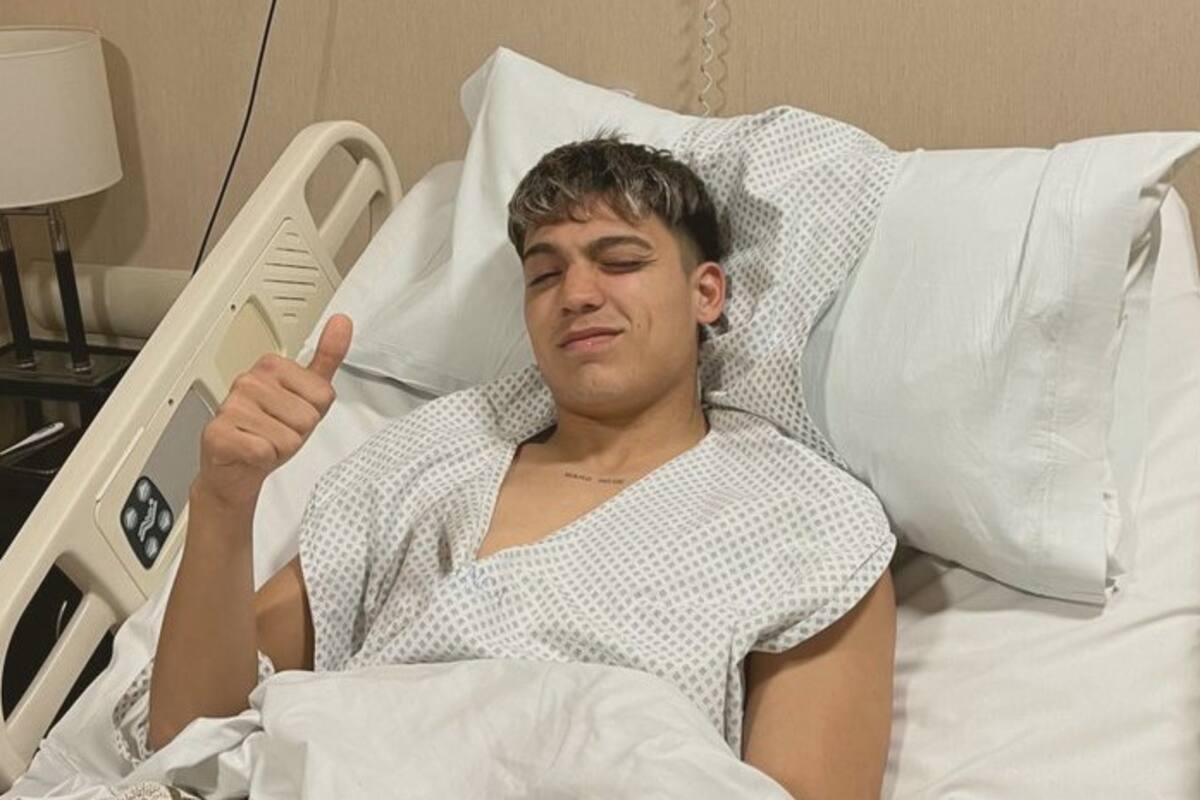 Exequiel Zeballos y su gesto de aprobación luego de ser operado en la Trinidad