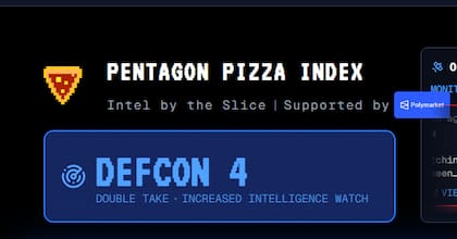 Existe un monitoreo constante de la venta de pizzas en locales cercanos al Pentágono en EE.UU. (Web/pizzint.watch)