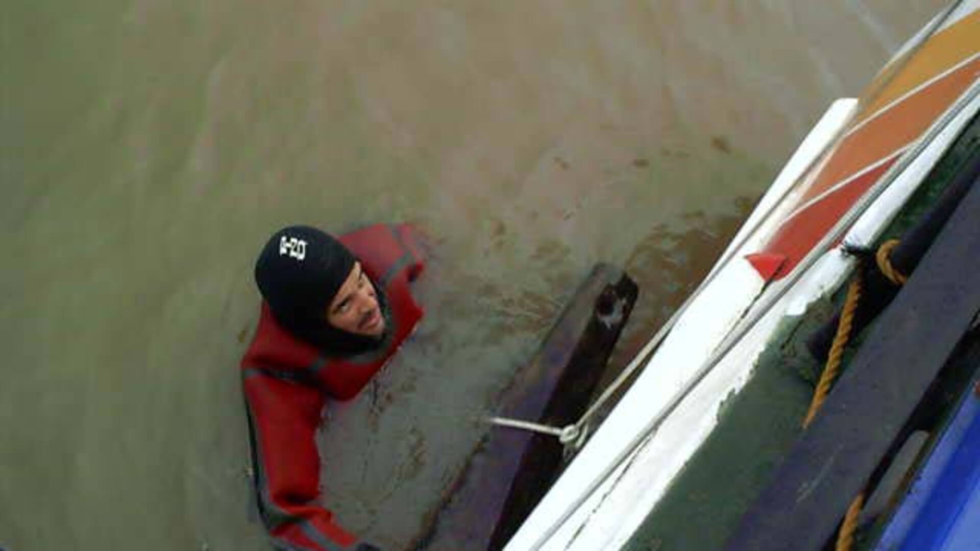Expedición de busqueda del navío Lord Clive frete a la costa de Montevideo a cargo de Rubén Collado