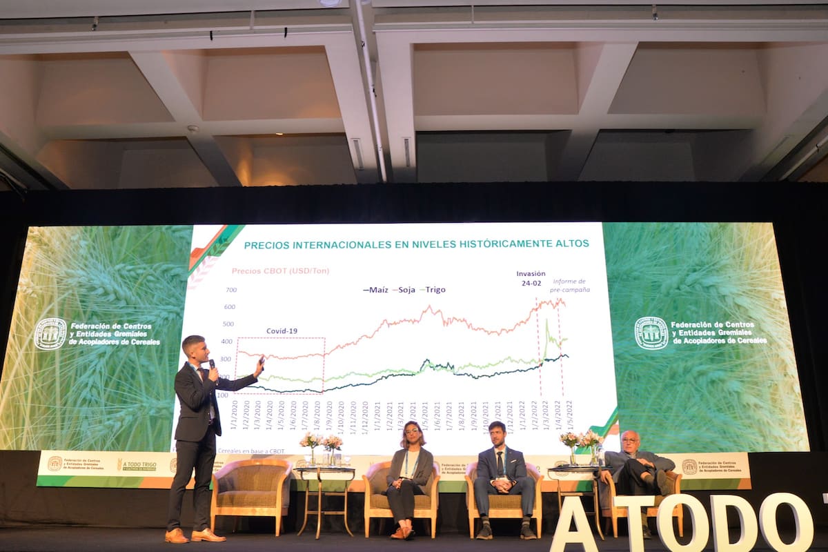 Expertos de la Bolsa de Cereales de Buenos Aires hicieron su presentación de estimaciones agrícolas en el congreso A Todo Trigo 2022
