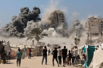 Explosión en una zona de Ciudad de Gaza el pasado 5 de septiembre