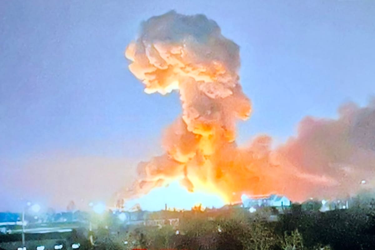 Explosiones en varias ciudades de Ucrania - Captura de Video