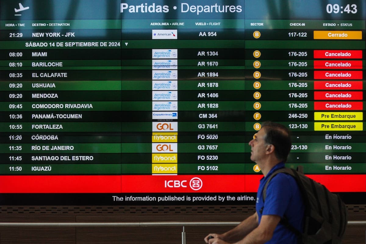 ezeiza , paro de pilotos