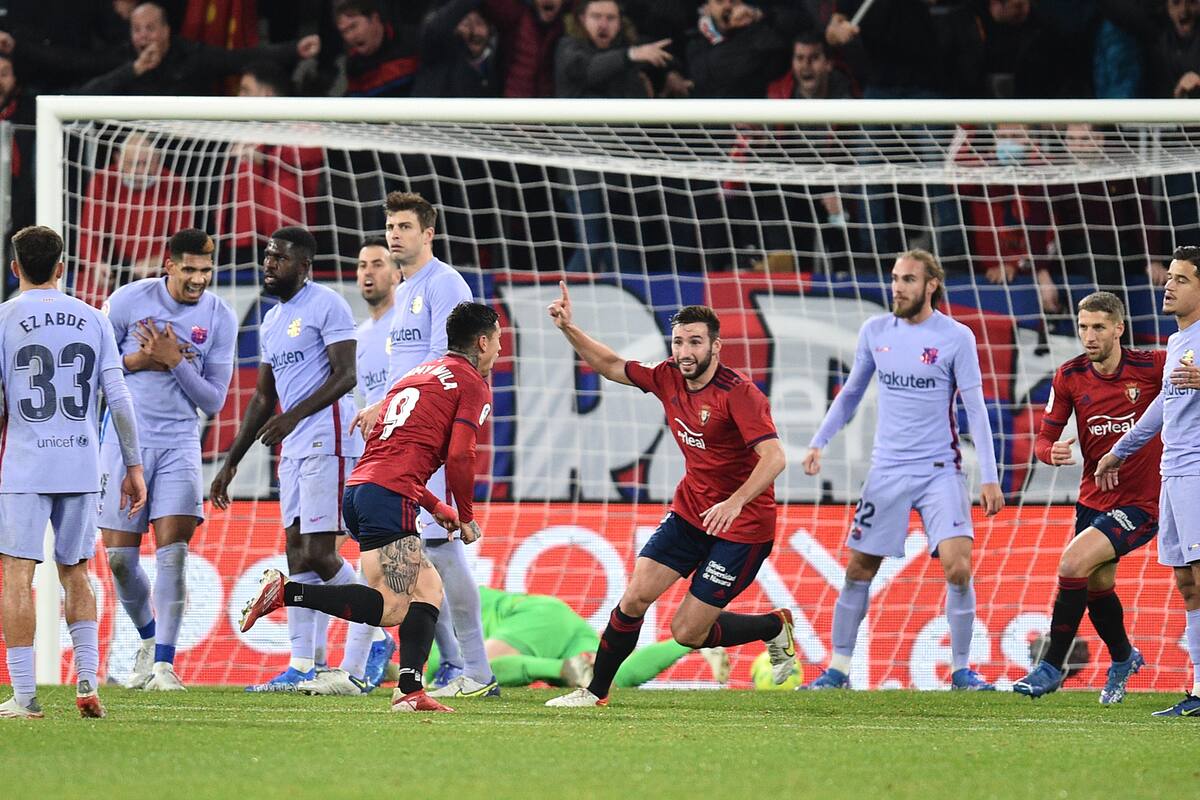 Ezequiel Ávila puso el empate para Osasuna ante Barcelona a pocos minutos del final
