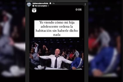 Fabián Cubero se tomó con humor un aspecto de la convivencia con su hija (Foto Instagram @fabiancuberooficial)