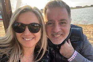 Fabián Doman se muestra muy feliz junto a Viviana, con quien posó para sus redes sociales