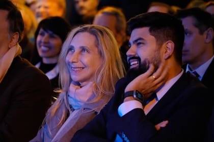 Fabián Fernández y Karina Milei en la Fundación Faro
