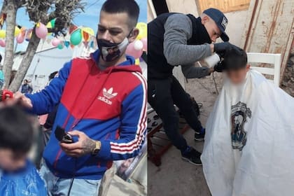 Fabián Maestre corta el pelo gratis o a cambio de juguetes o alimentos con fines solidarios