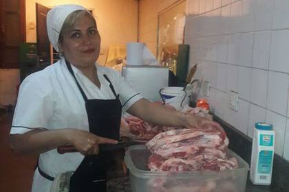 Fabiana Barrera en el restaurante que en el que trabaja hace más de 22 años