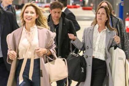 Fabiola Yañez, de gira por los Estados Unidos, con su asistente personal Carolina Marafioti, participante de la ilegal fiesta en Olivos durante la pandemia