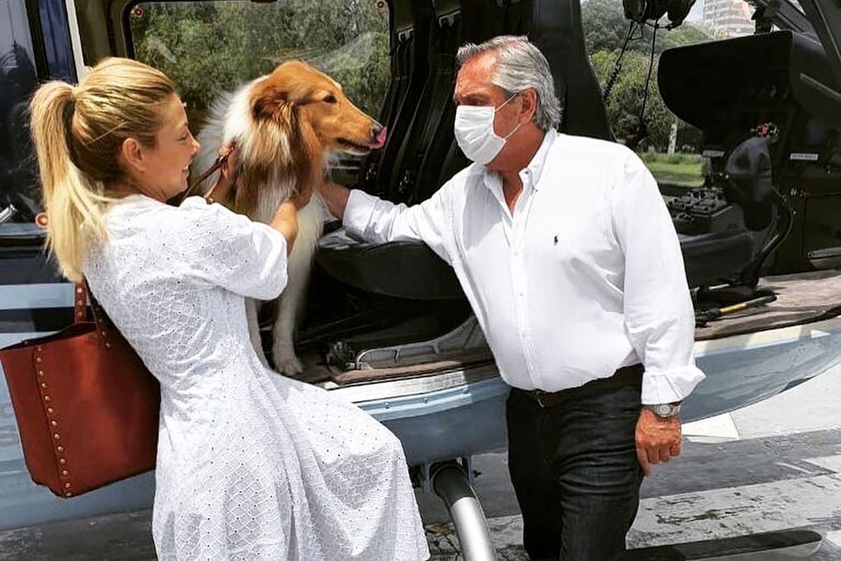 Fabiola Yañez y Alberto Fernandez con Dylan