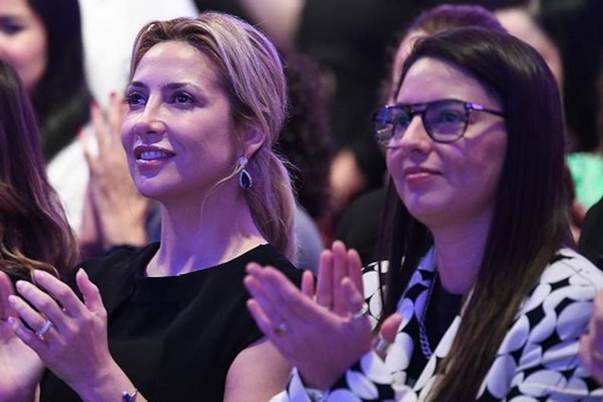 Fabiola Yañez y Ayelén Mazzina, en Brasil, en el viaje al que hizo referencia la ex primera dama