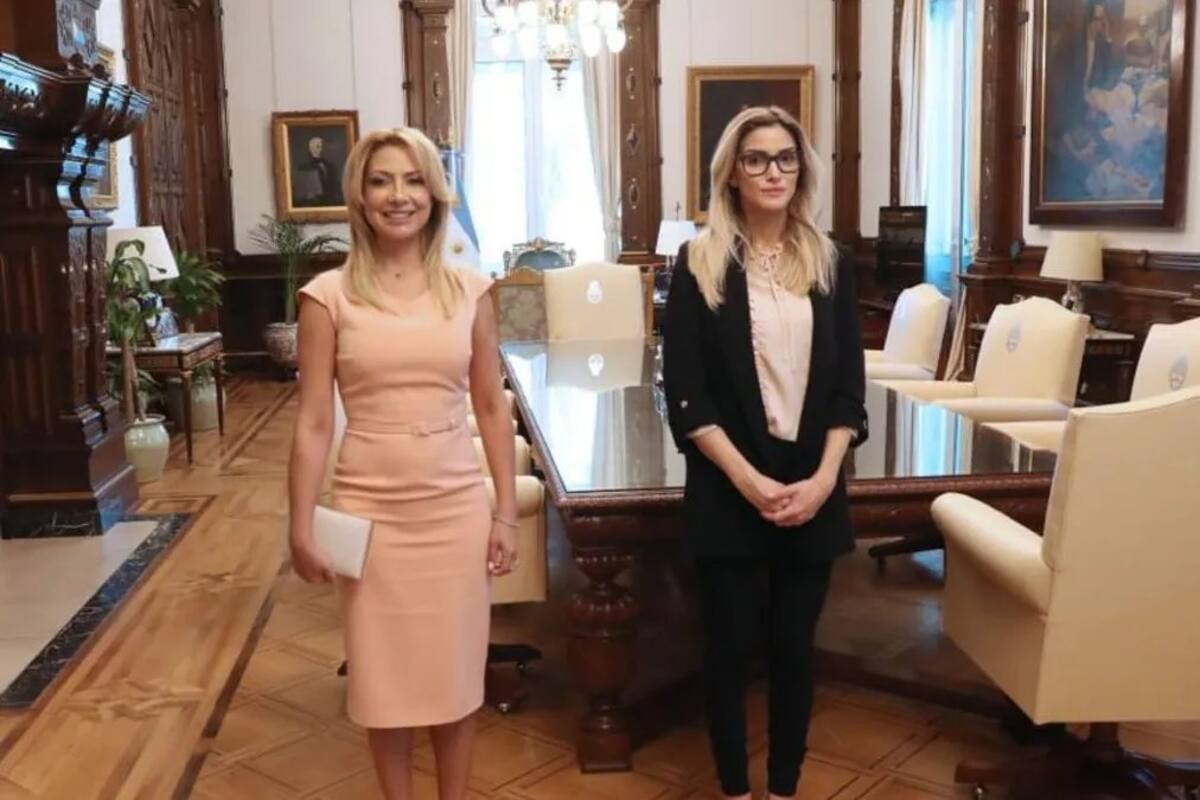 Fabiola Yáñez y Sofía Pacchi, en la Casa Rosada